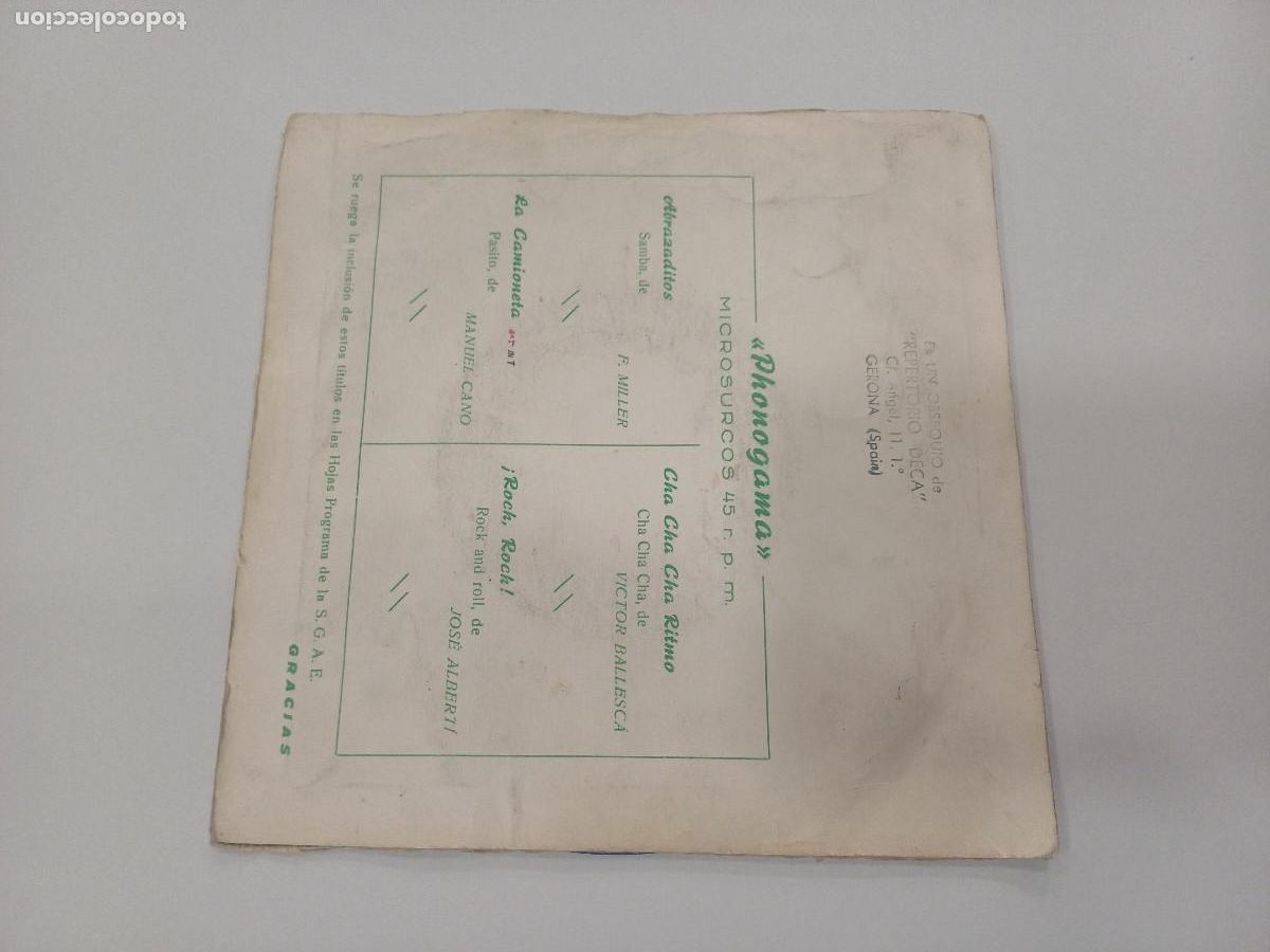Discos de vinilo: ABELARDO CON LOS 4 DIPLOMATICOS/ABRAZADITOS/SINGLE AZUL. - Foto 3