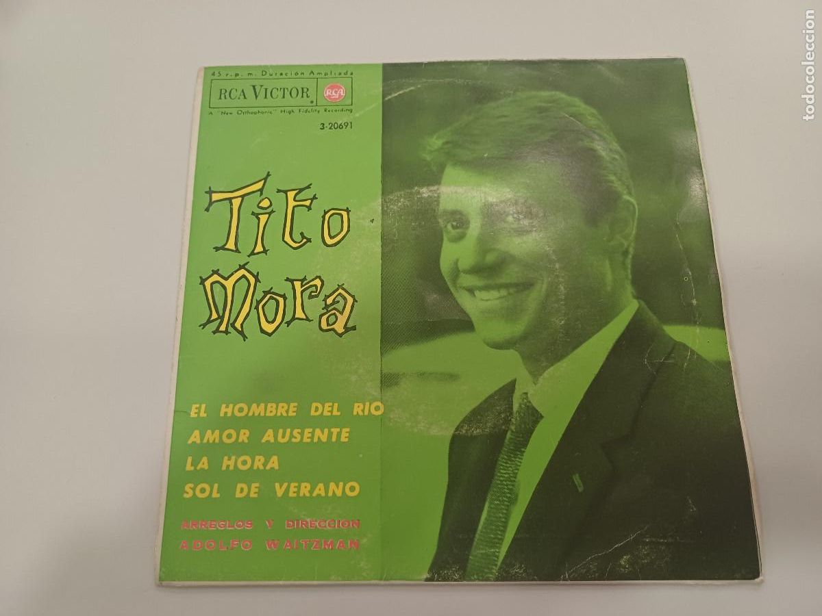 Discos de vinilo: TITO MORA/EL HOMBRE DEL RIO/SINGLE. - Foto 1