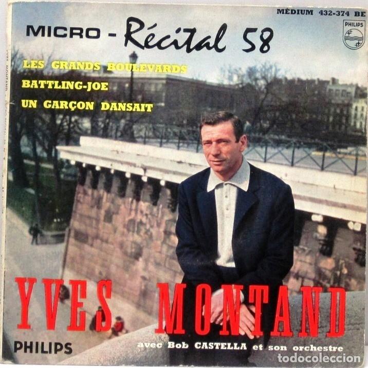 Discos de vinilo: YVES MONTAND - MICRO RECITA 58 - SINGLE - Foto 1