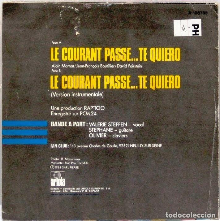 Discos de vinilo: BANDE A PART - TE QUIERO CON TODO MI CORAZON - SINGLE - Foto 2