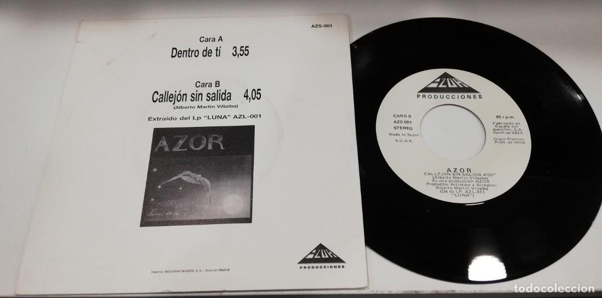 Discos de vinilo: SCO33-Azor - Dentro De Ti (7&rdquo;, Single, Promo) - Foto 2