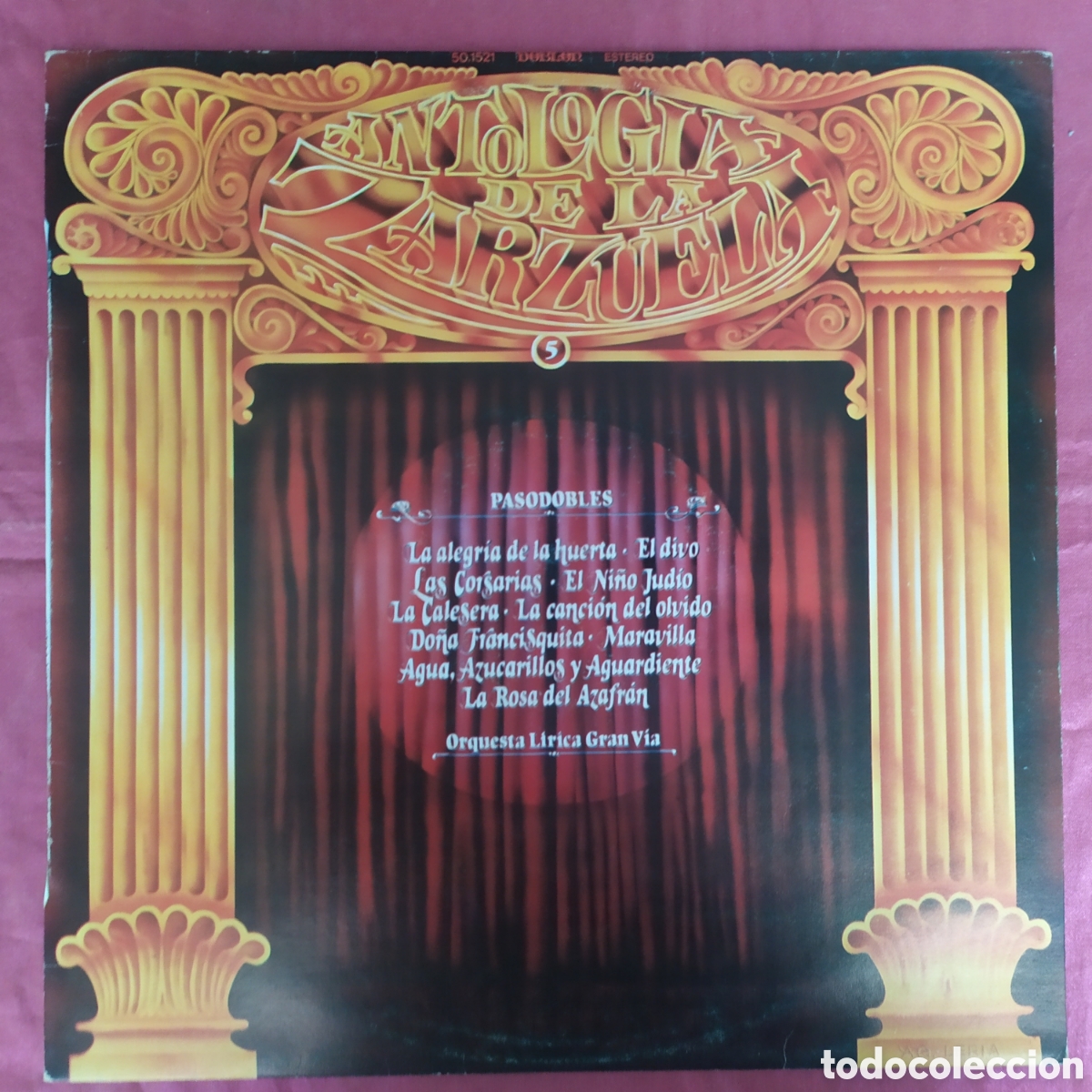 Disques de vinyle: Antolog&iacute;a de la Zarzuela 5 - Pasodobles