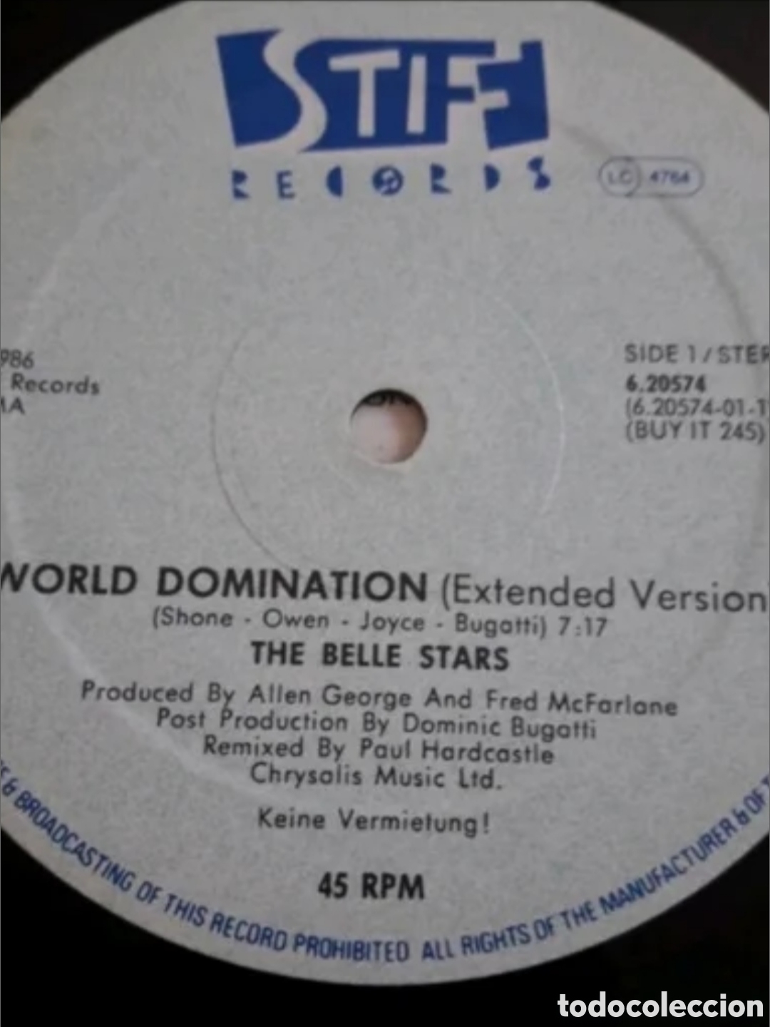 Discos de vinilo: Maxi single The Belle Stars. Sweet Memory - Foto 3