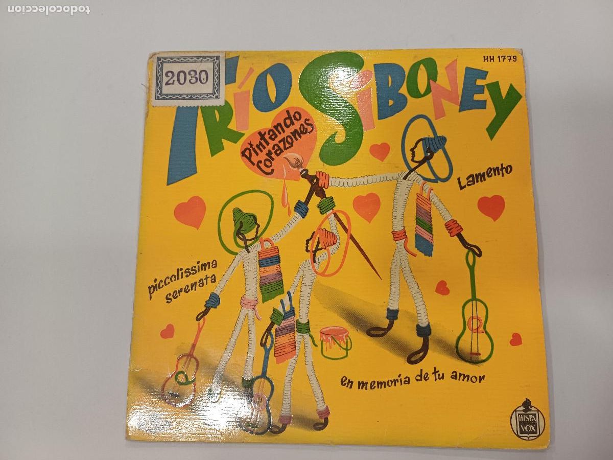 Discos de vinilo: TRIO SINONEY/PINTANDO CORAZONES/SINGLE. - Foto 1