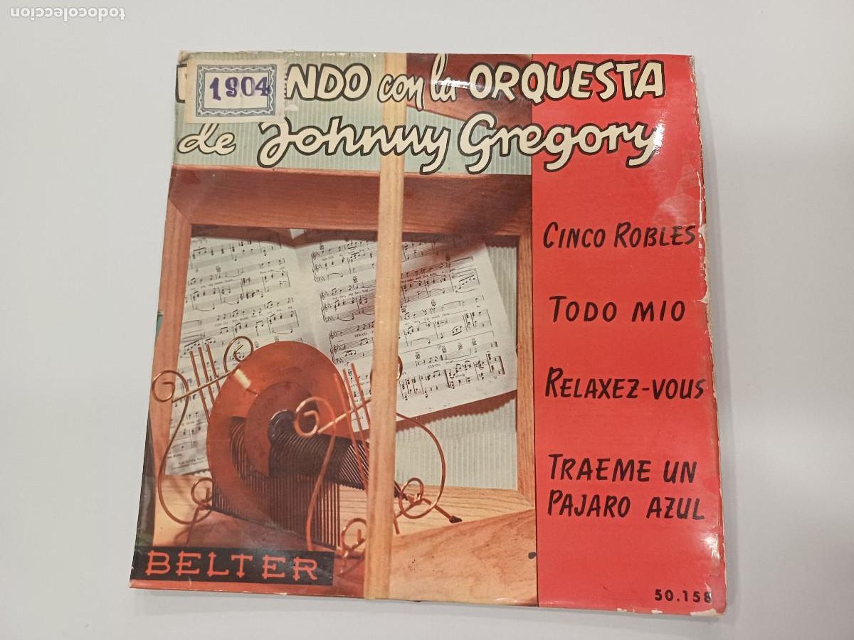 Discos de vinilo: JOHNNY GREGORY Y SU ORQUESTA/TODO MIO/SINGLE. - Foto 1