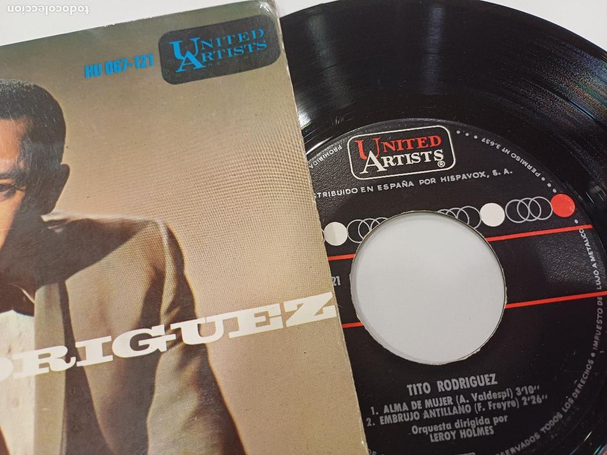 Discos de vinilo: TITO RODRIGUEZ/INOLVIDABLE/SINGLE. - Foto 2