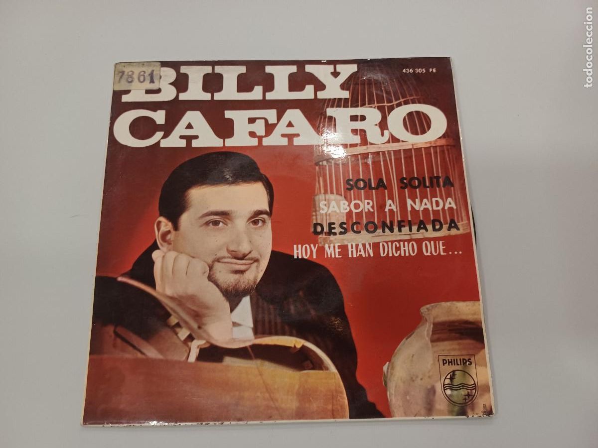 Discos de vinilo: BILLY CAFARO/SOLA...SOLITA/SINGLE. - Foto 1