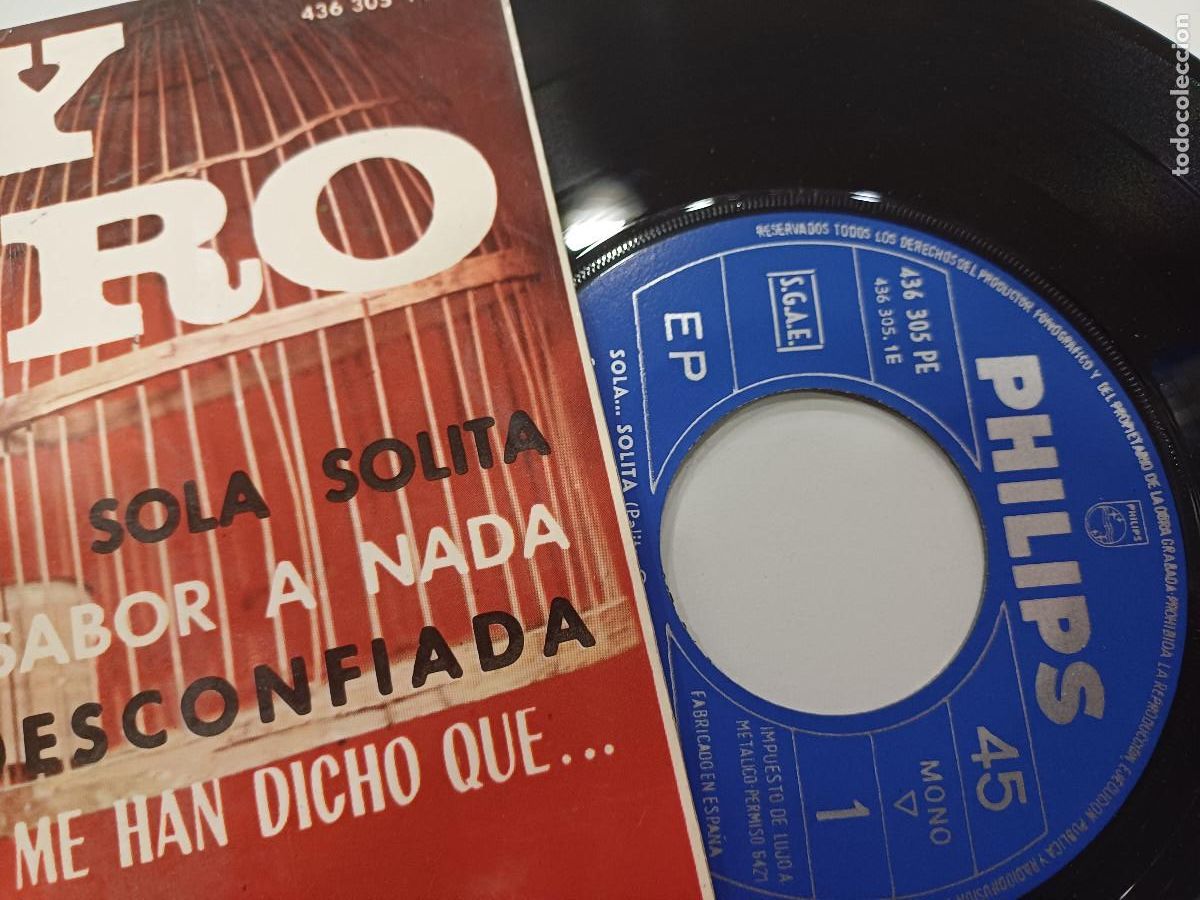 Discos de vinilo: BILLY CAFARO/SOLA...SOLITA/SINGLE. - Foto 2