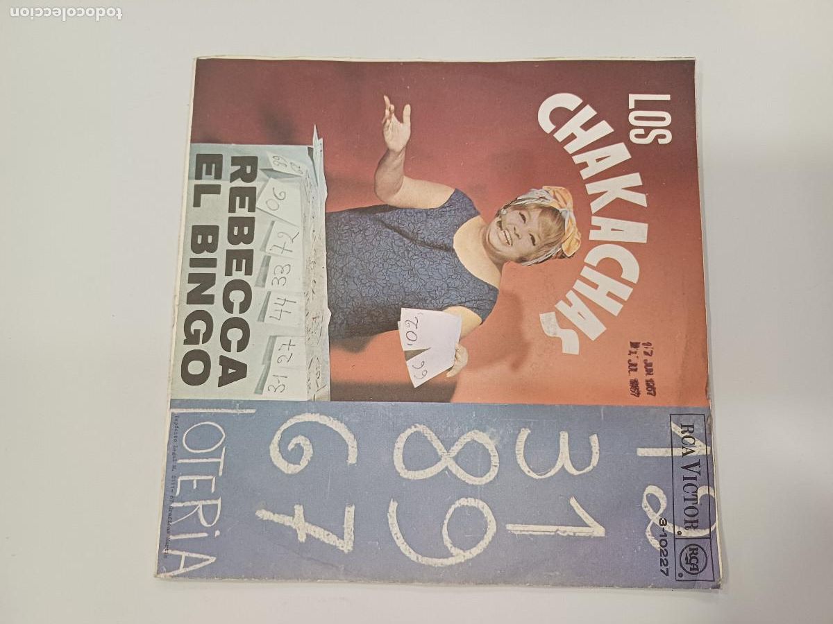 Discos de vinilo: LOS CHAKACHAS/REBECCA/SINGLE. - Foto 3