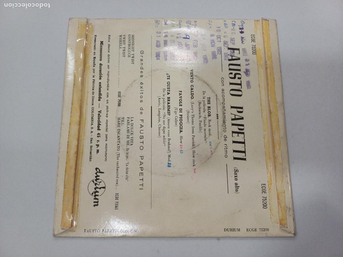 Discos de vinilo: FAUSTO PAPETTI/THE BLOW/SINGLE. - Foto 3