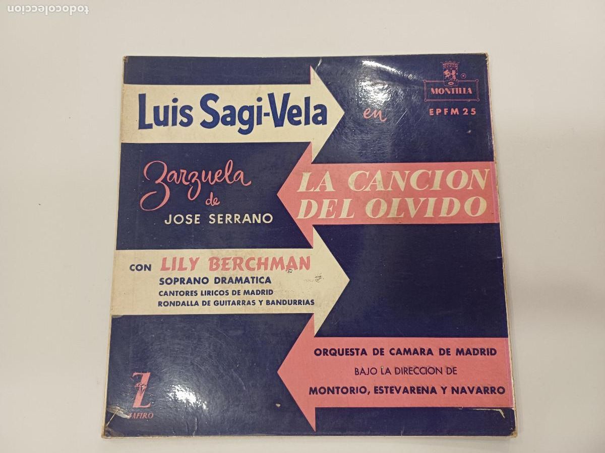 Discos de vinilo: LUIS SAGI-VELA/LA CANCION DEL OLVIDO/SINGLE. - Foto 1
