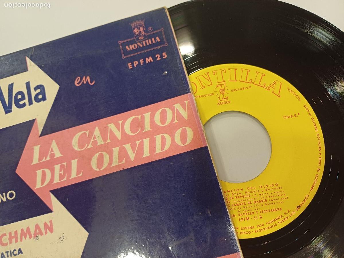 Discos de vinilo: LUIS SAGI-VELA/LA CANCION DEL OLVIDO/SINGLE. - Foto 2