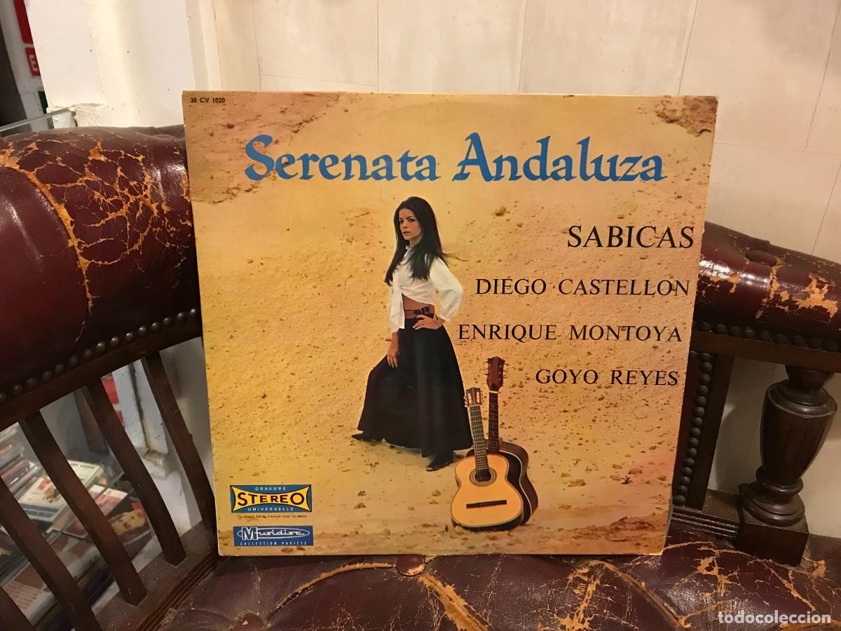 Disques de vinyle: LP. SERENATA ANDALUZA. SABICAS-DIEGO CASTELL&Oacute;N-ENRIQUE MONTOYA-GOYO REYES.