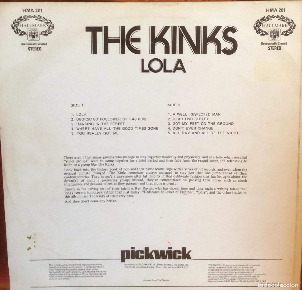 Discos de vinilo: The KINKS - LOLA //// UK. Impecable - Foto 2