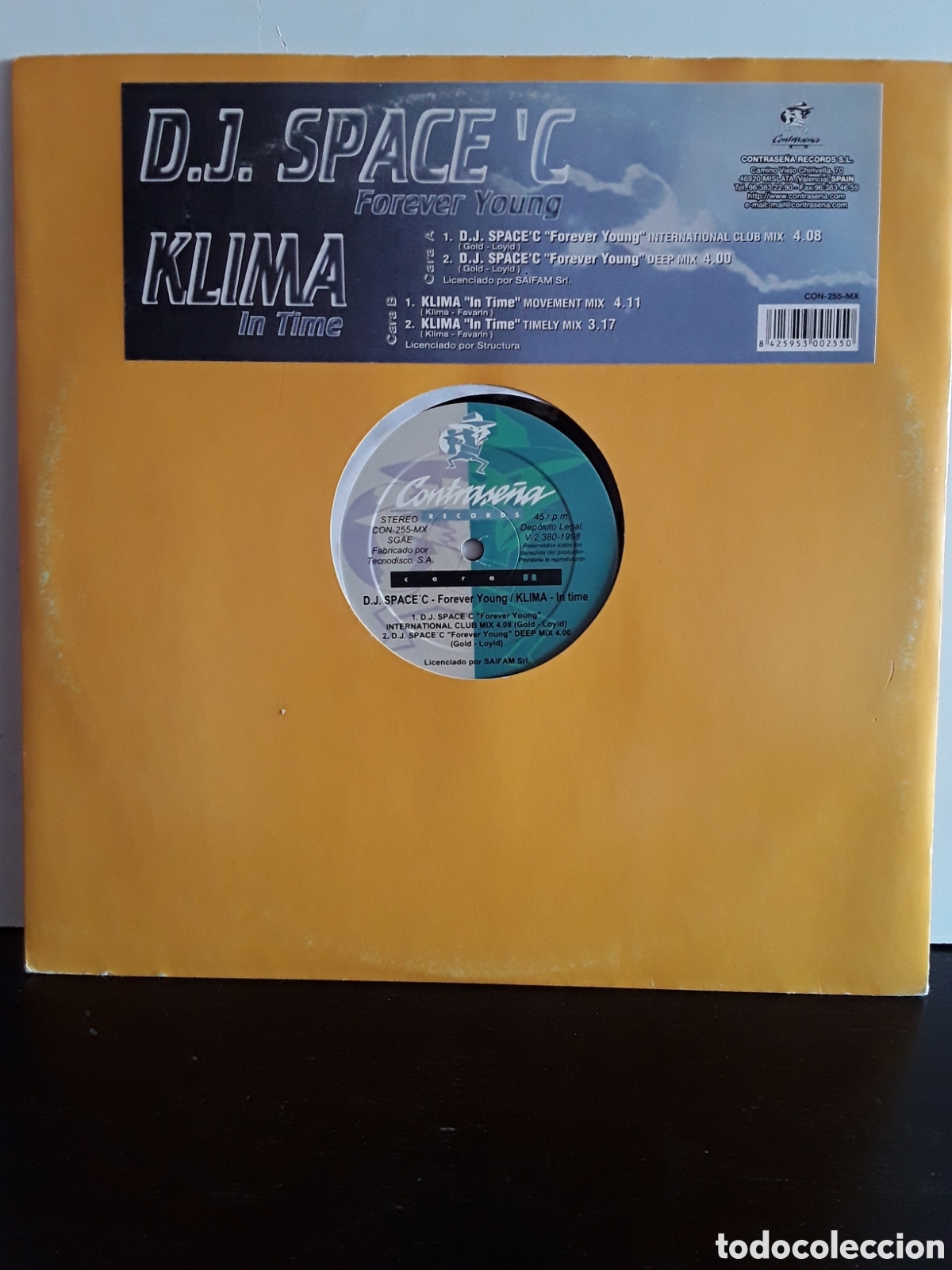 Discos de vinilo: DJ SpaceC / Klima &ndash; Forever Young / In Time - Foto 1