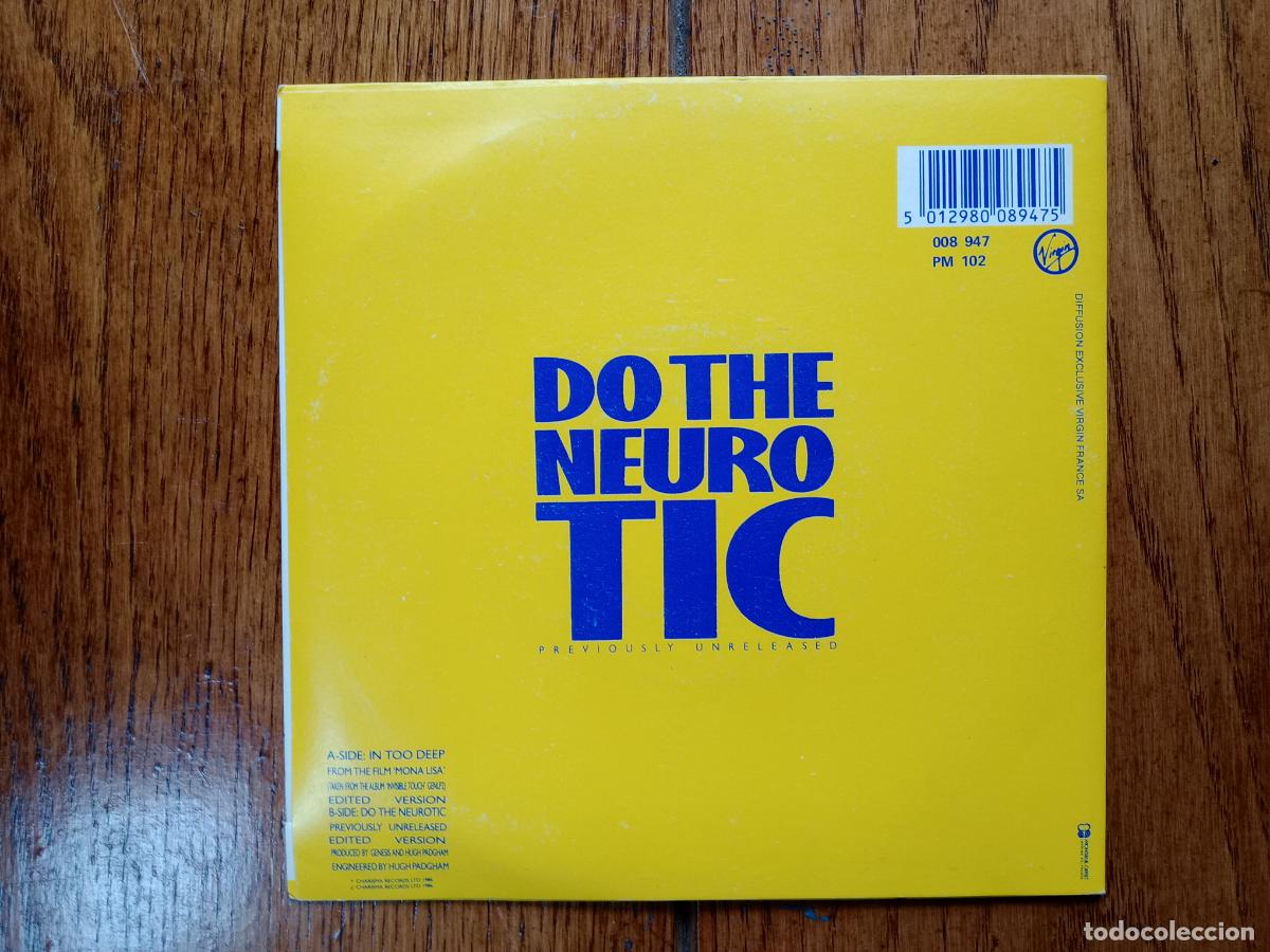 Discos de vinilo: Genesis - in too deep + do the neurotic - Foto 2