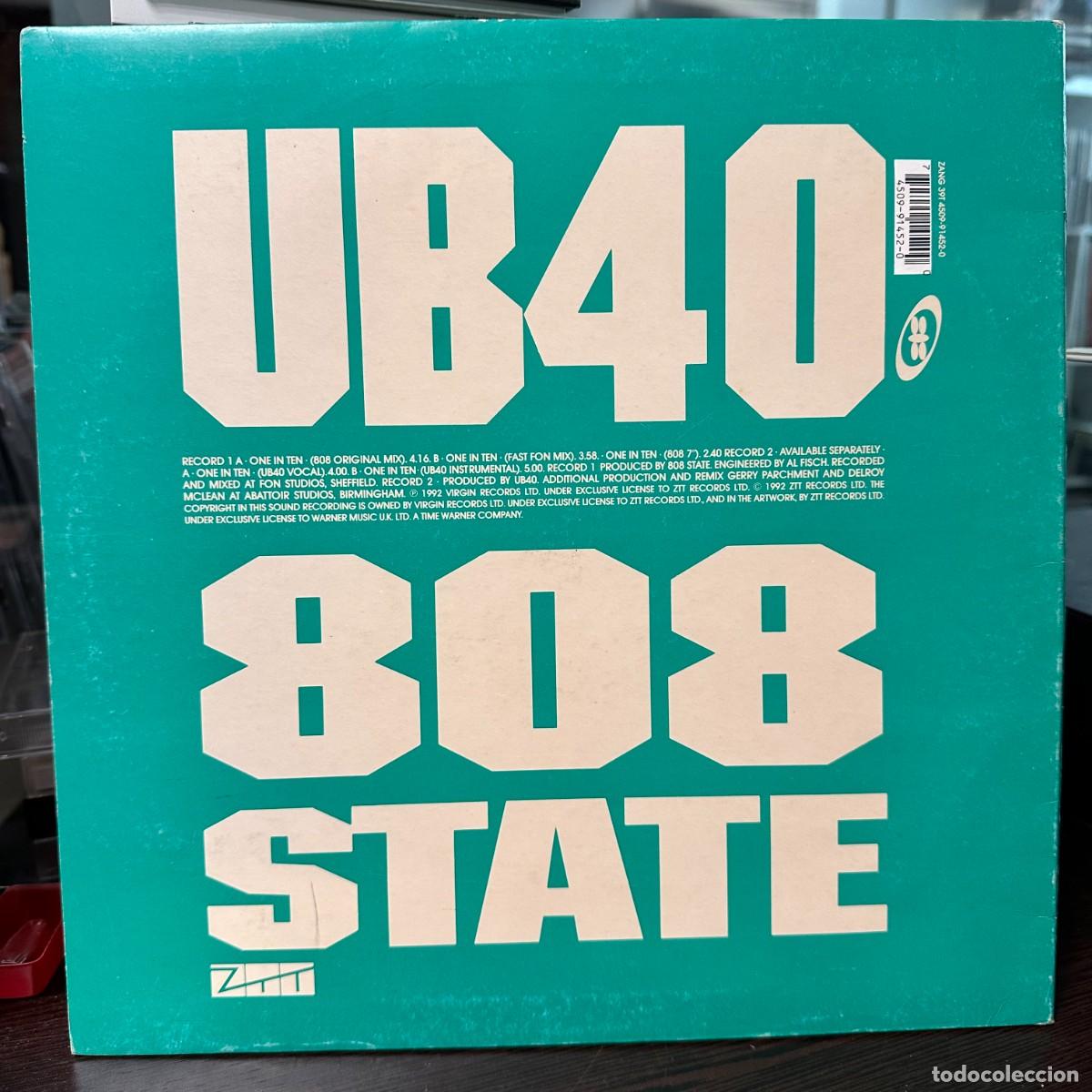 Discos de vinilo: 808 State & UB40 - One In Ten (12&rdquo;) - Foto 3