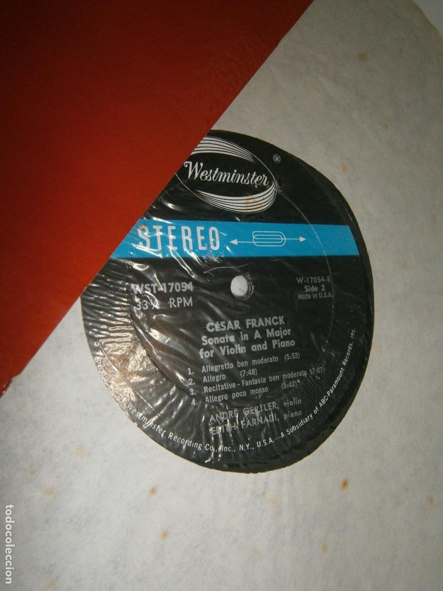 Discos de vinilo: ANTIGUO LP - CESAR FRANCK - Foto 2
