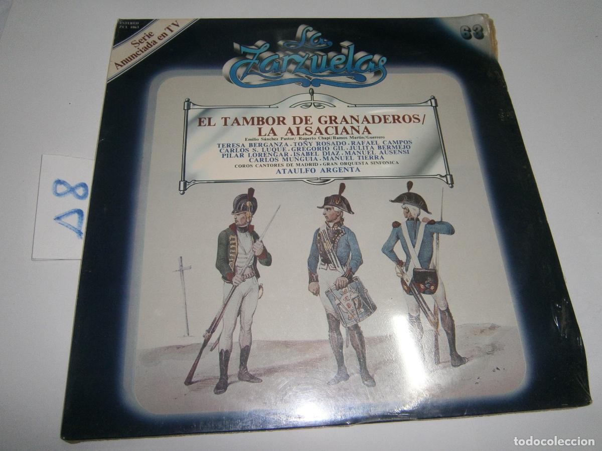 Discos de vinil: ANTIGUO LP - ZARZUELA (EL TAMBOR DE GRANADEROS/LA ALSACIANA)