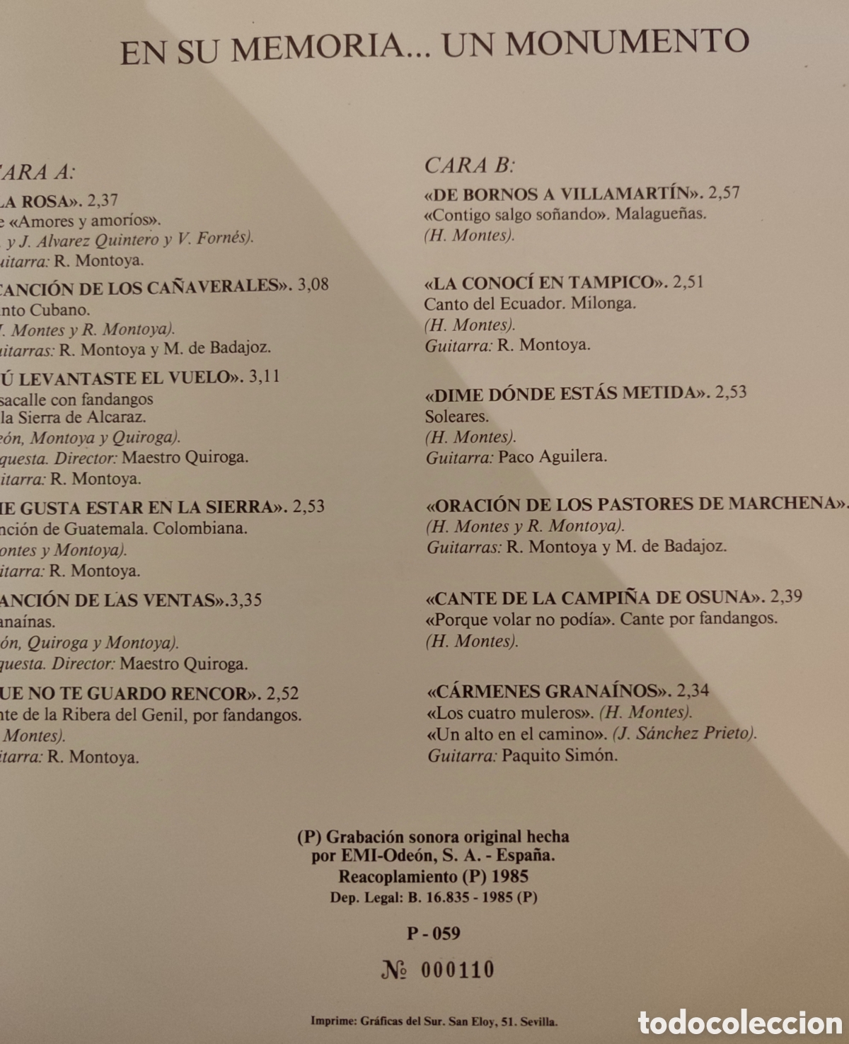 Discos de vinilo: LP Ni&ntilde;o de Marchena edici&oacute;n limitada y numerada. - Foto 5