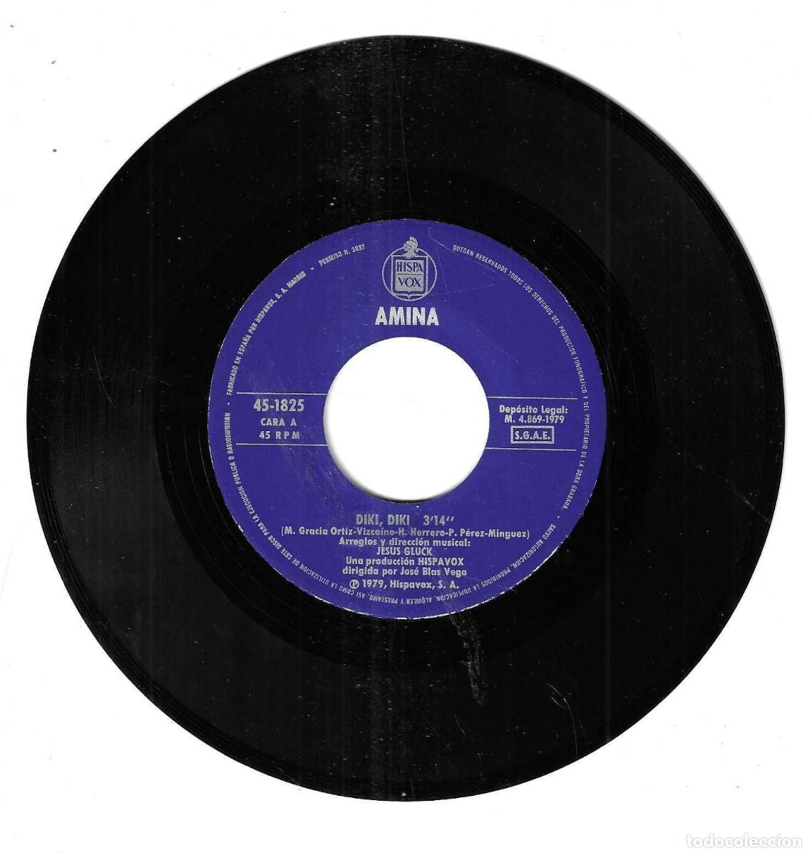 Discos de vinilo: AMINA - DIKI, DIKI - AMANECIO - HISPAVOX 1979 - Foto 2