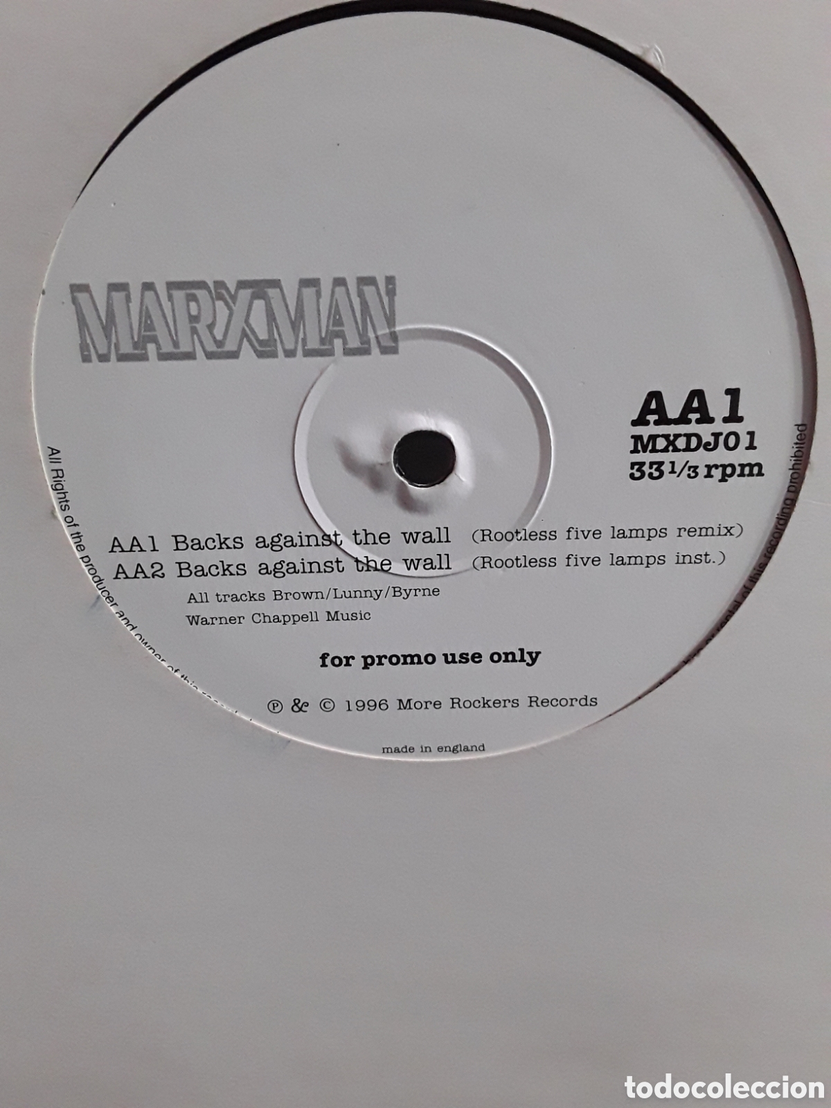 Discos de vinilo: Marxman &lrm;&ndash; Backs Against The Wall - Foto 2