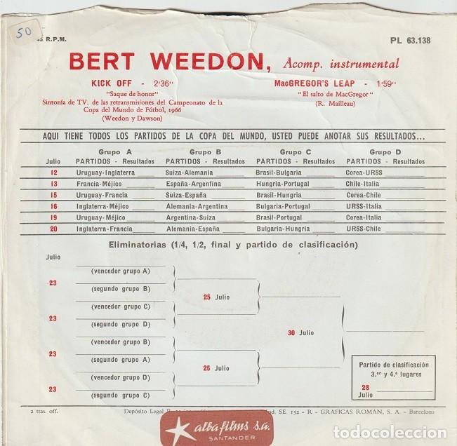 Discos de vinilo: Bert Weedon &ndash; Kick Off / MacGregors Leap - Foto 2