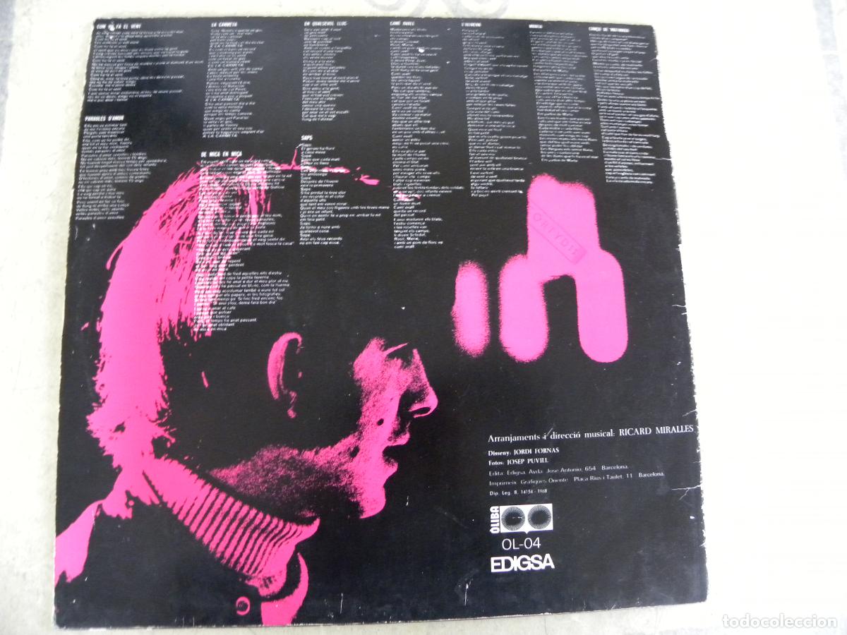 Discos de vinilo: JOAN MANUEL SERRAT -LP 1968 - Foto 2