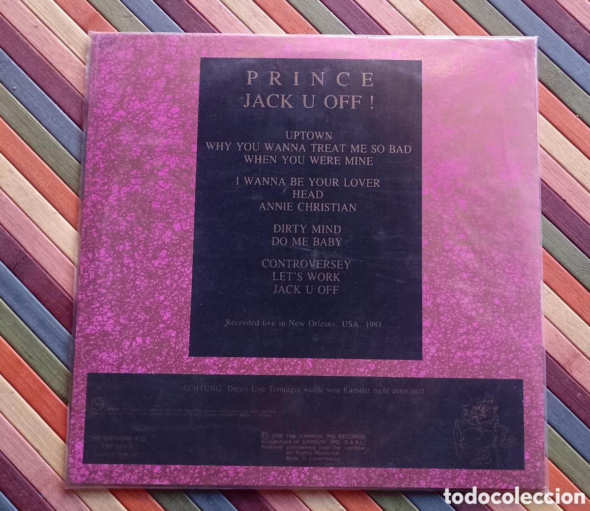 Discos de vinilo: Vinilos Prince Jack u off! 1990 - Foto 2