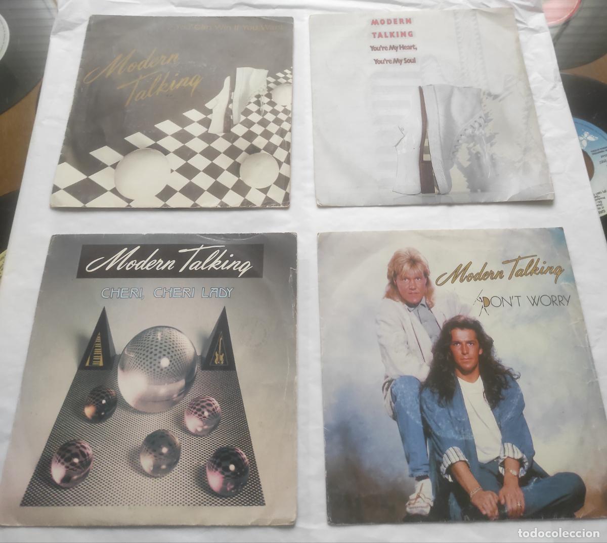 Discos de vinilo: MODERN TALKING- LOTE DE CUATRO SINGLES- EDICIONES ESTA&Ntilde;OLAS- - Foto 1
