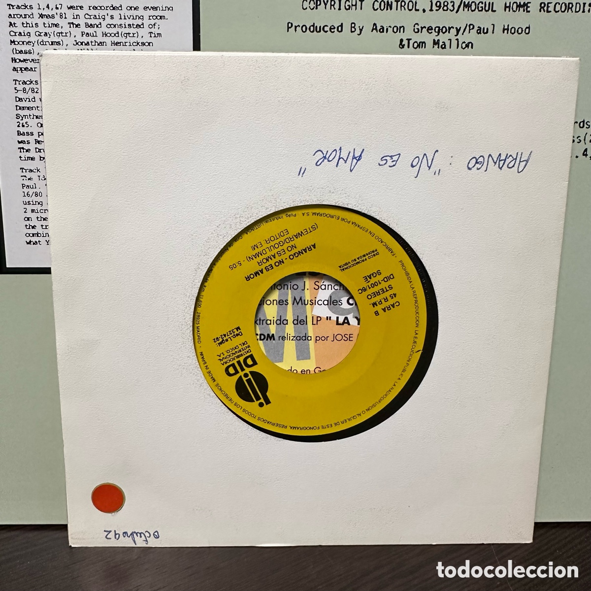 Discos de vinilo: Arango - No Es Amor (7&rdquo;, Single, Promo) - Foto 2