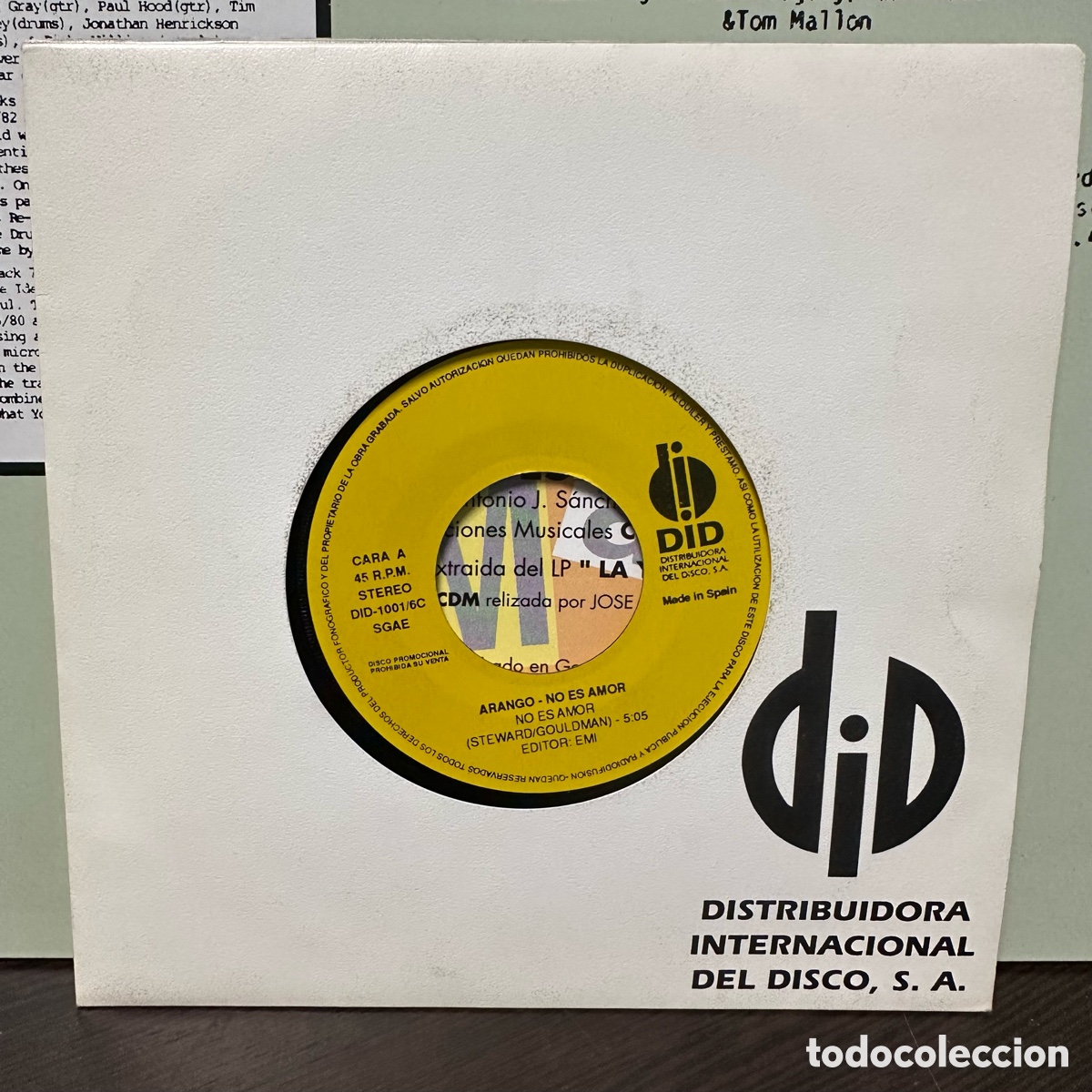 Discos de vinilo: Arango - No Es Amor (7&rdquo;, Single, Promo) - Foto 1