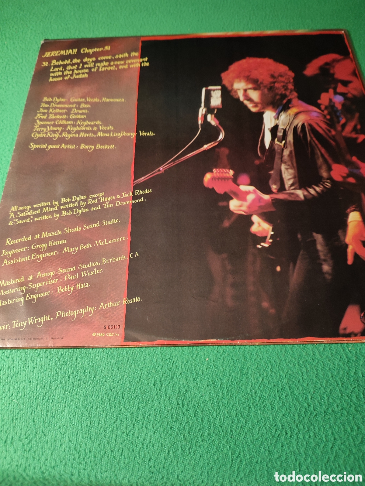 Discos de vinilo: Bob Dylan - Saved vinilo Lp edici&oacute;n 1980 - Foto 2