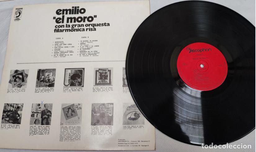 Discos de vinilo: EMILIO EL MORO CON LA GRAN ORQUESTA FILARMONICA RISA, DISCO DE VINILO LP - Foto 3