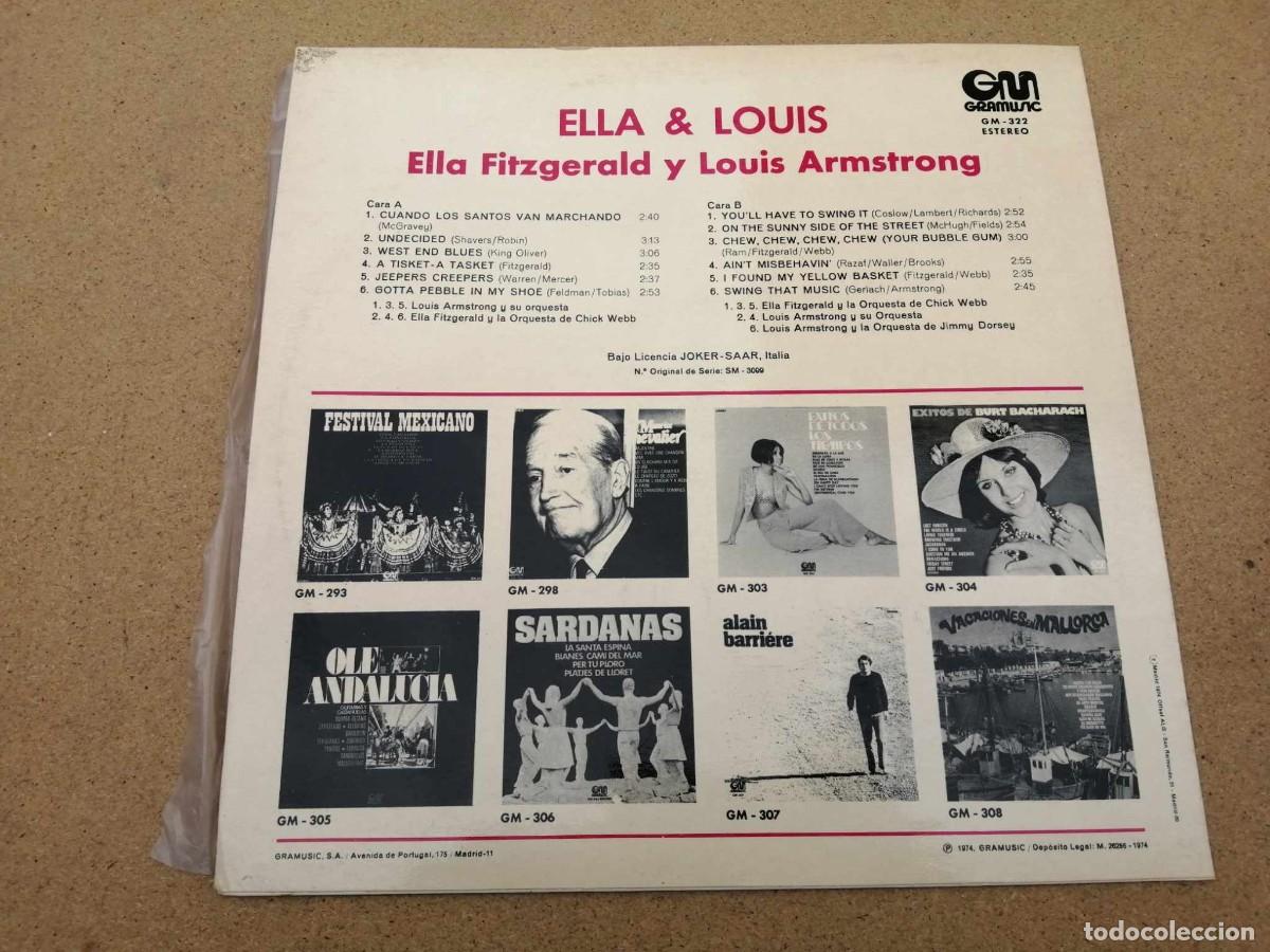 Discos de vinilo: DISCO LP. ELLA FITZGERALD - LOUIS ARMSTRONG - Foto 2