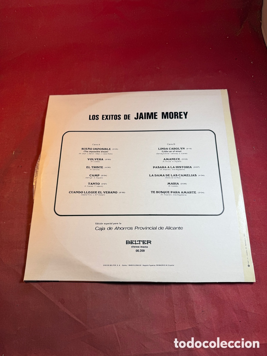 Discos de vinilo: LOS &Eacute;XITOS DE JAIME MOREY - Foto 2