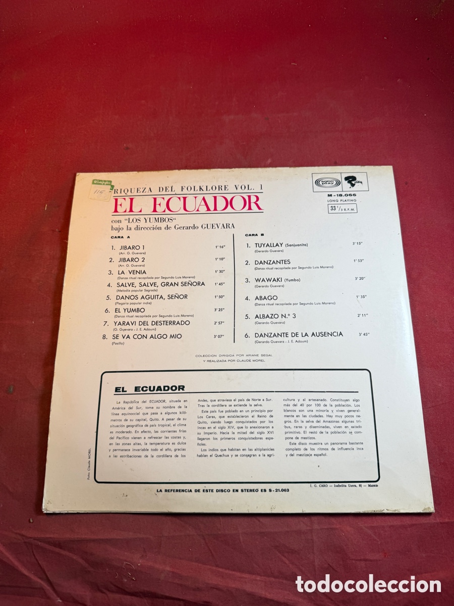 Discos de vinilo: EL ECUADOR CON LOS YUMBOS - Foto 2