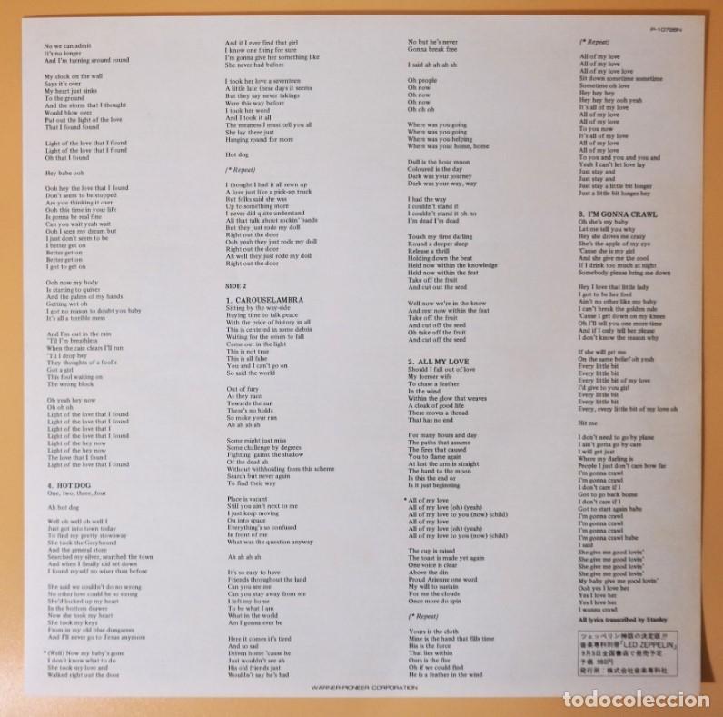 Discos de vinilo: Led Zeppelin - In Through The Out Door / Version (A) With Original Outer Craft Bag - Foto 10