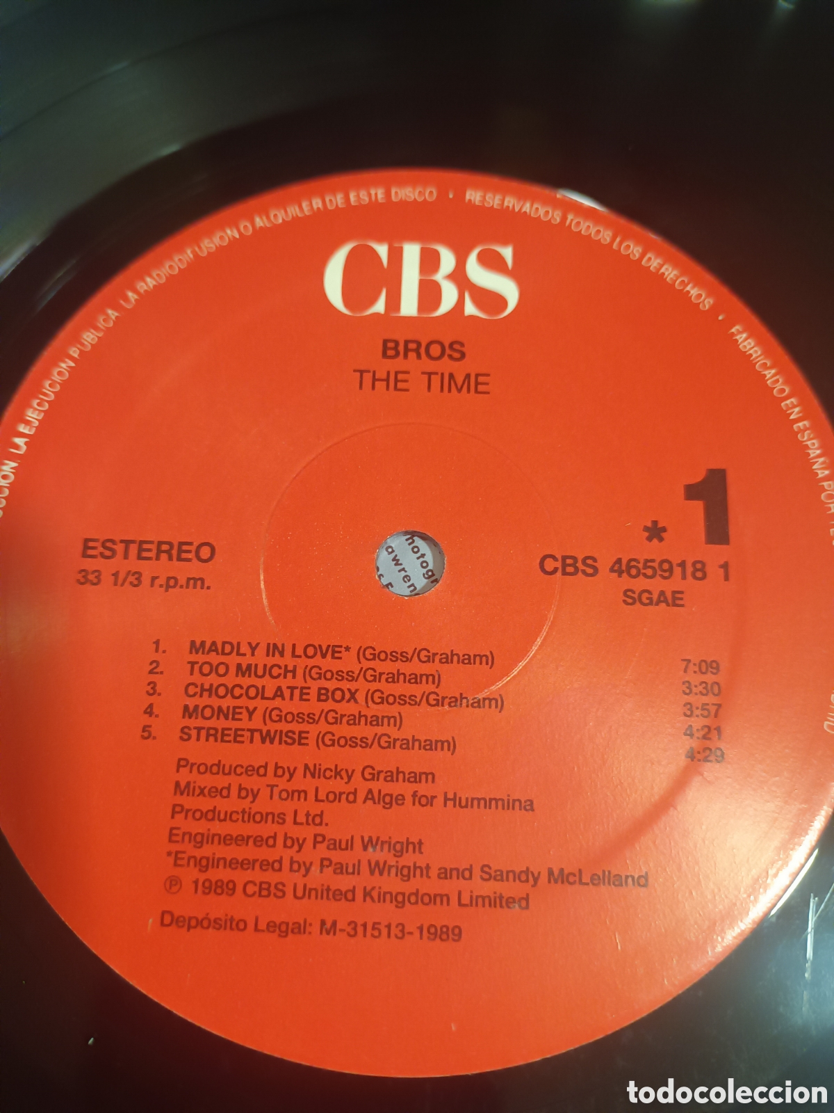 Discos de vinilo: Vinilo LP Bros - The Time - Foto 6