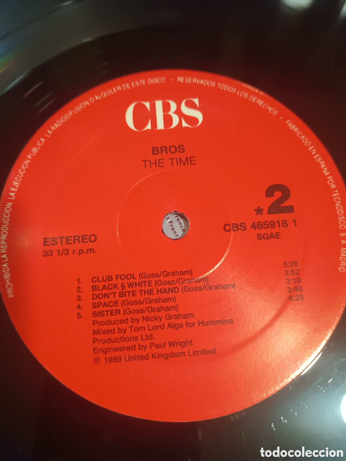 Discos de vinilo: Vinilo LP Bros - The Time - Foto 7