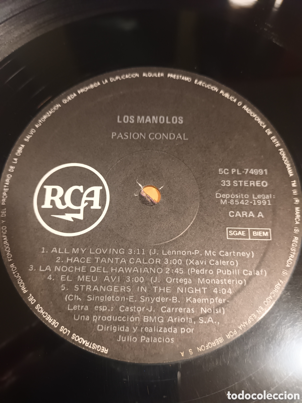 Discos de vinilo: Vinilo LP Los Manolos -Pasi&oacute;n Condal - Foto 4