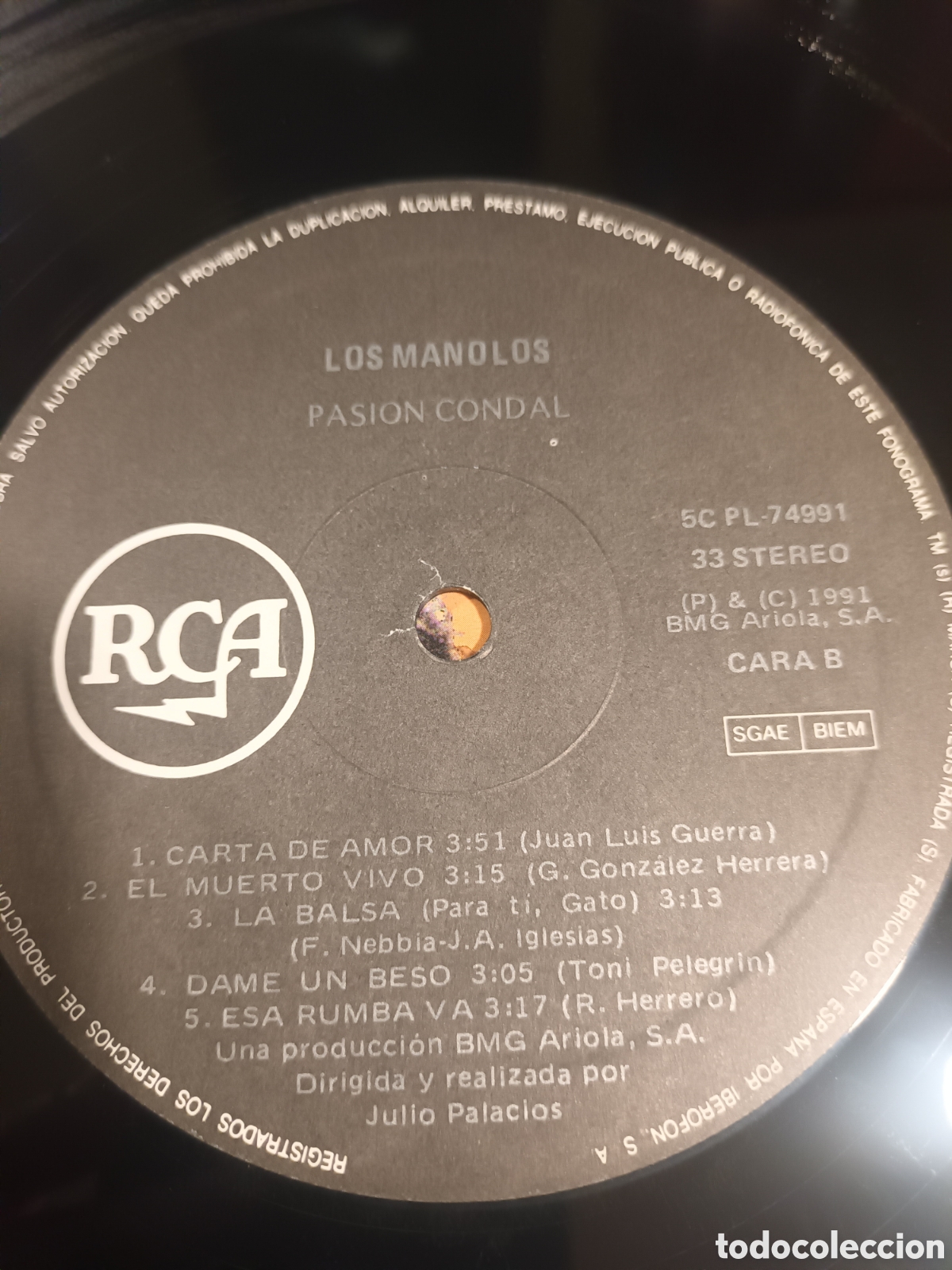 Discos de vinilo: Vinilo LP Los Manolos -Pasi&oacute;n Condal - Foto 5