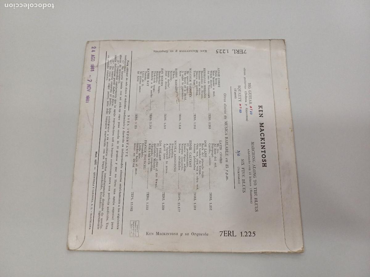 Discos de vinilo: KEN MACKINTOSH/BIG GUITAR/SINGLE. - Foto 3