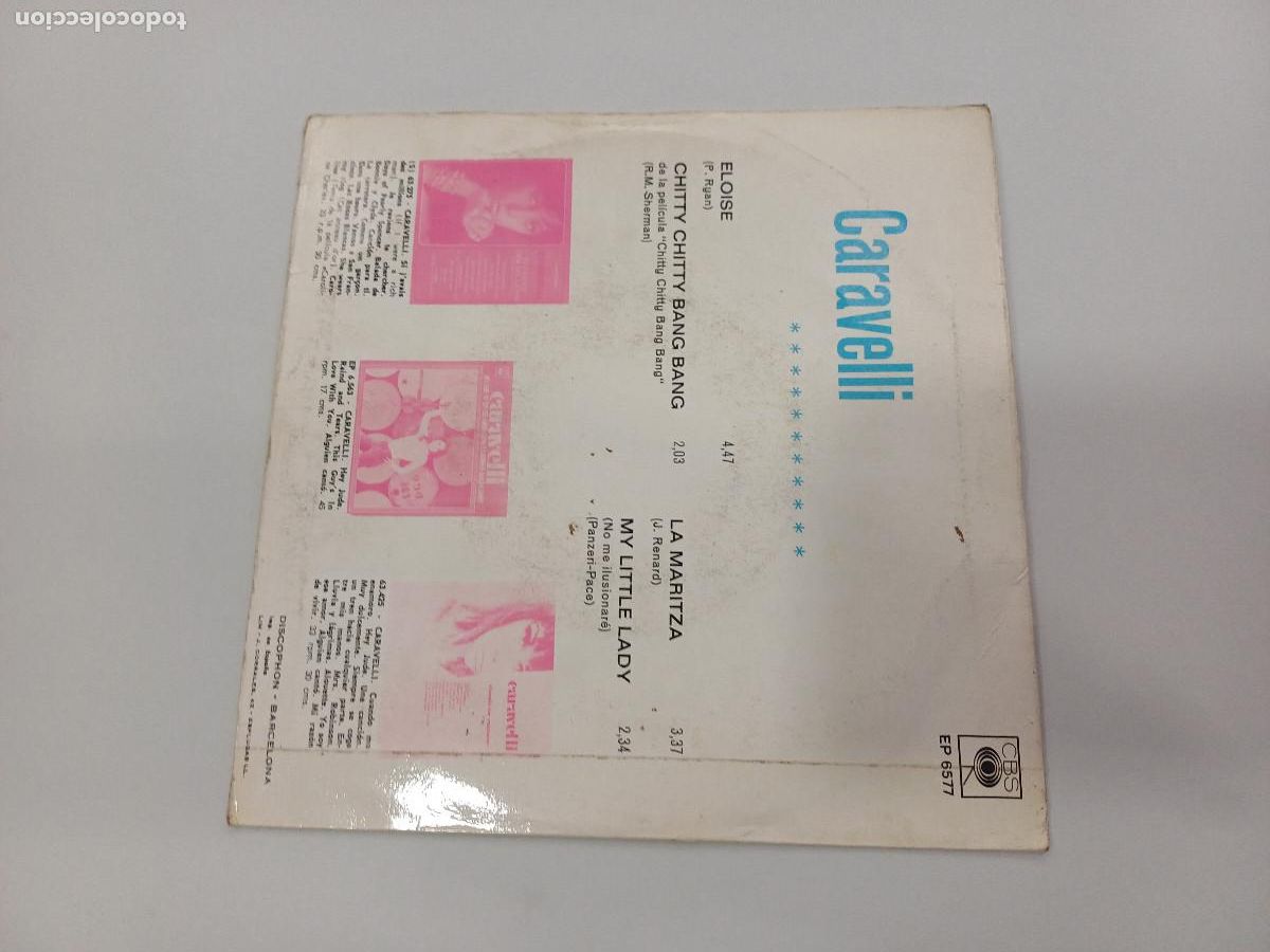 Discos de vinilo: CARAVELLI/ELOISE/SINGLE. - Foto 3