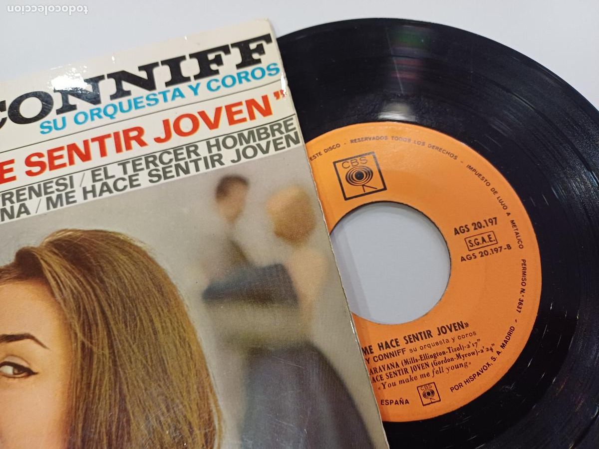 Discos de vinilo: RAY CONNIFF/ME HACE SENTIR JOVEN/SINGLE. - Foto 2