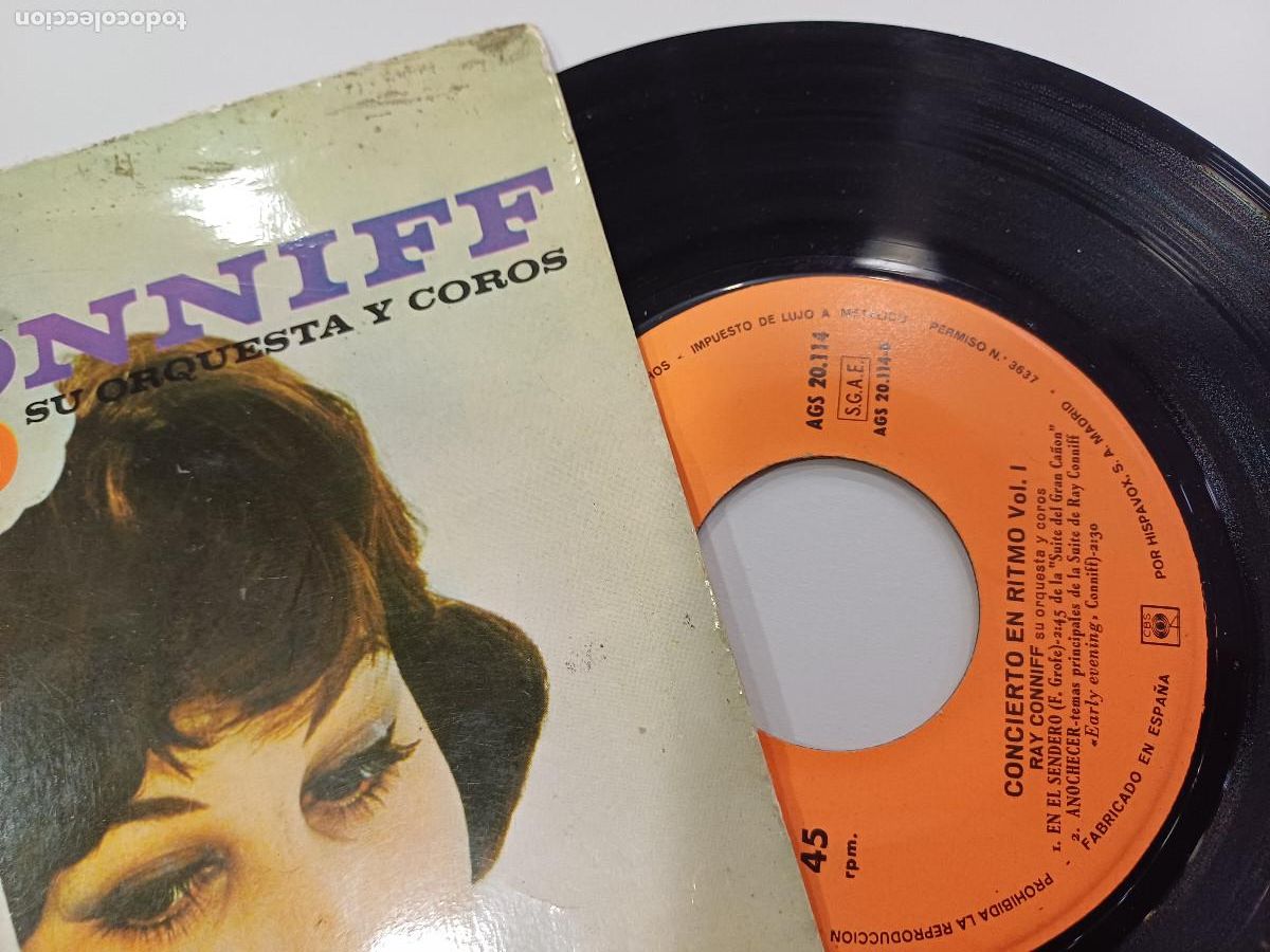 Discos de vinilo: RAY CONNIFF/CONCIERTO EN RITMO VOL.1/SINGLE. - Foto 2