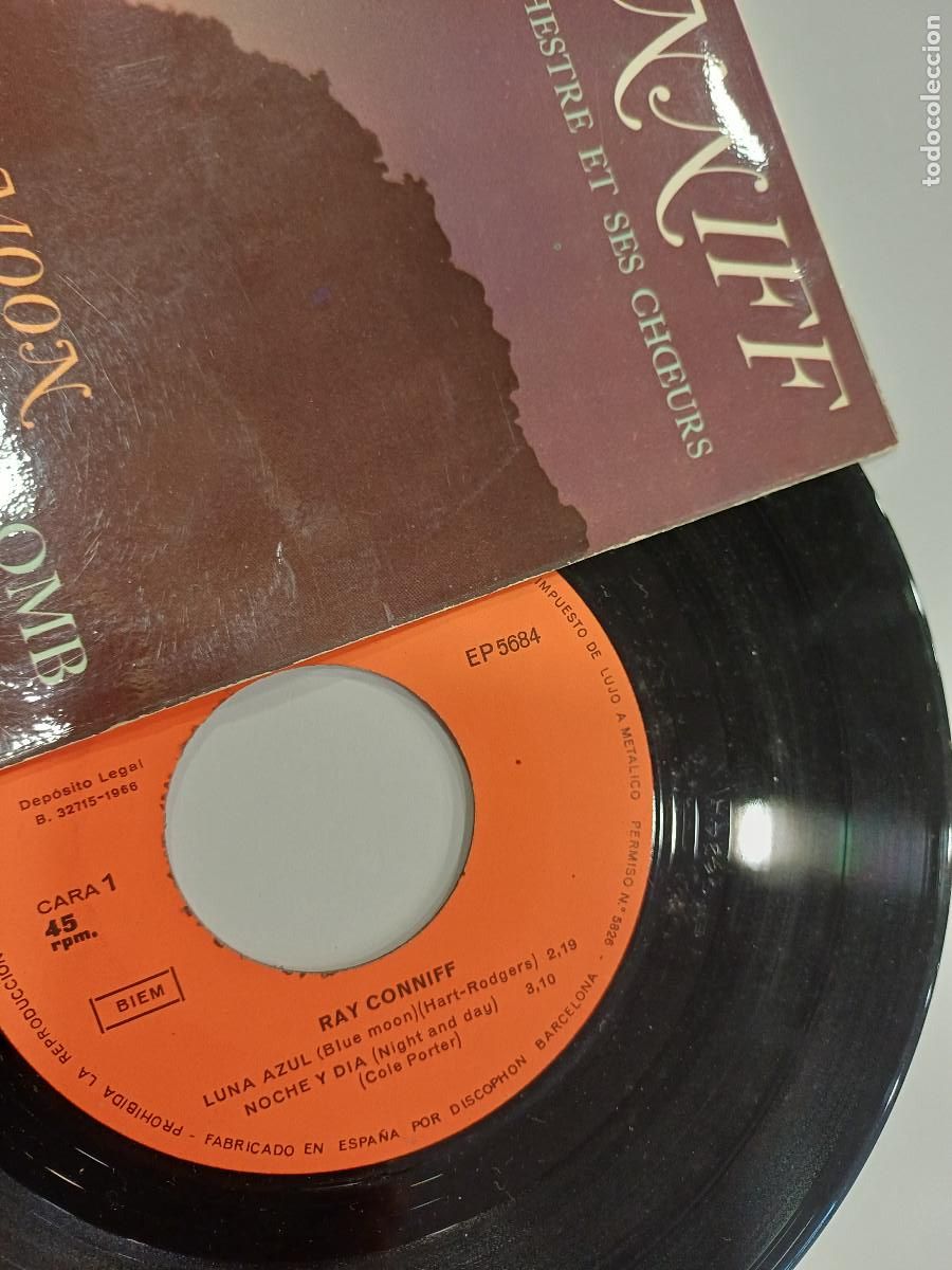 Discos de vinilo: RAY CONNIFF/BLUE MOON/SINGLE. - Foto 2