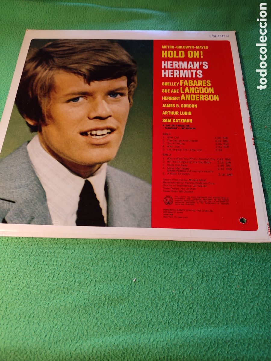 Discos de vinilo: Hermans Hermits - Hold on vinilo Lp - Foto 2