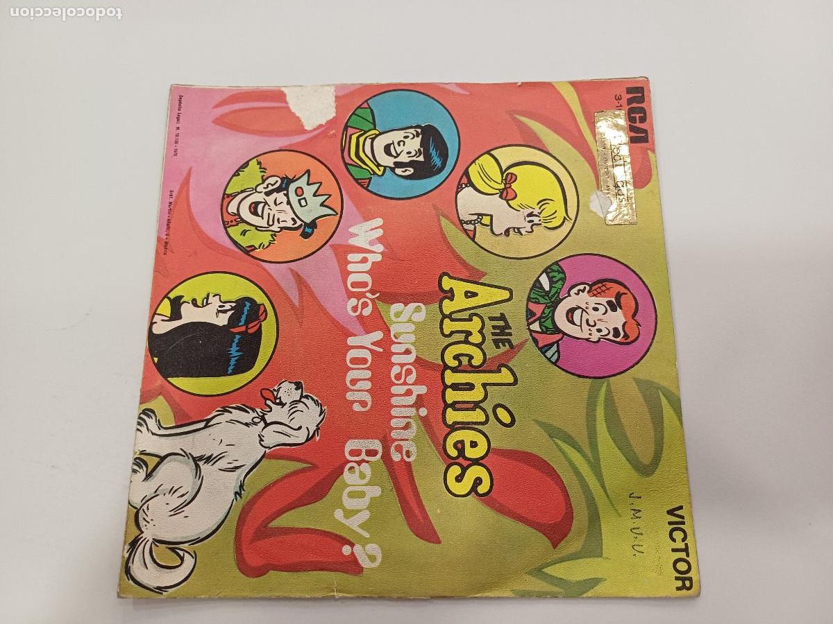 Discos de vinilo: THE ARCHIES/SUNSHINE/SINGLE. - Foto 3