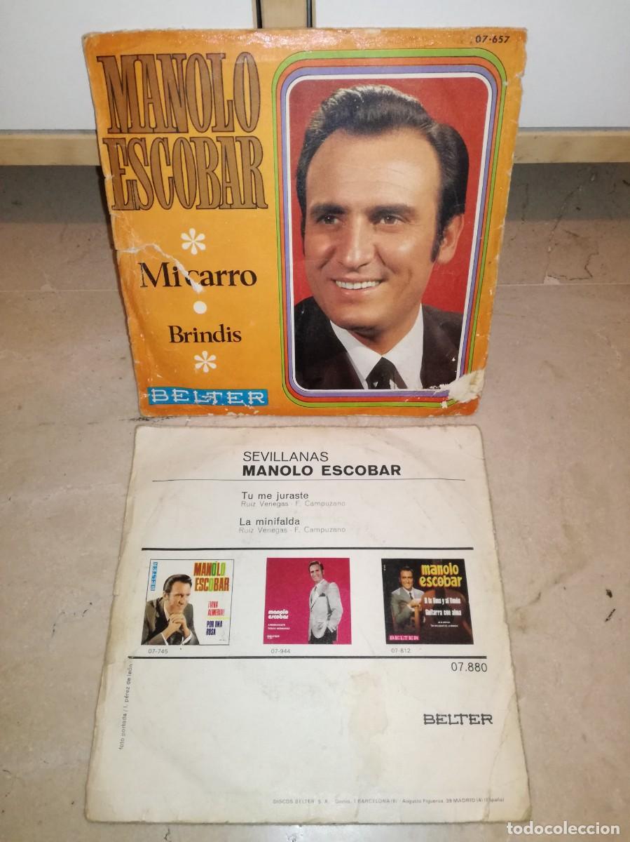 Discos de vinilo: LOTE DE 2 SINGLES DE MANOLO ESCOBAR - Foto 2